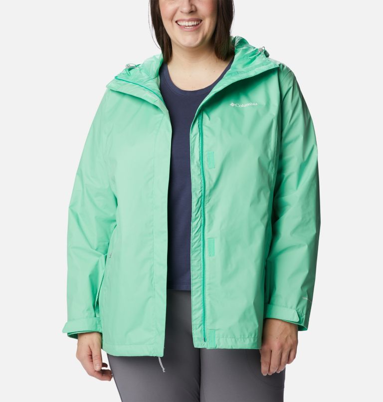 Women’s Arcadia II Rain Jacket - Plus Size, Color: Light Jade, image 8