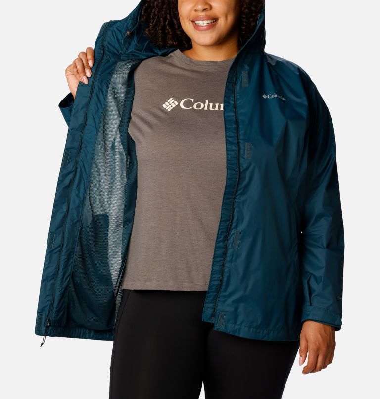 Columbia plus best sale size rain jacket