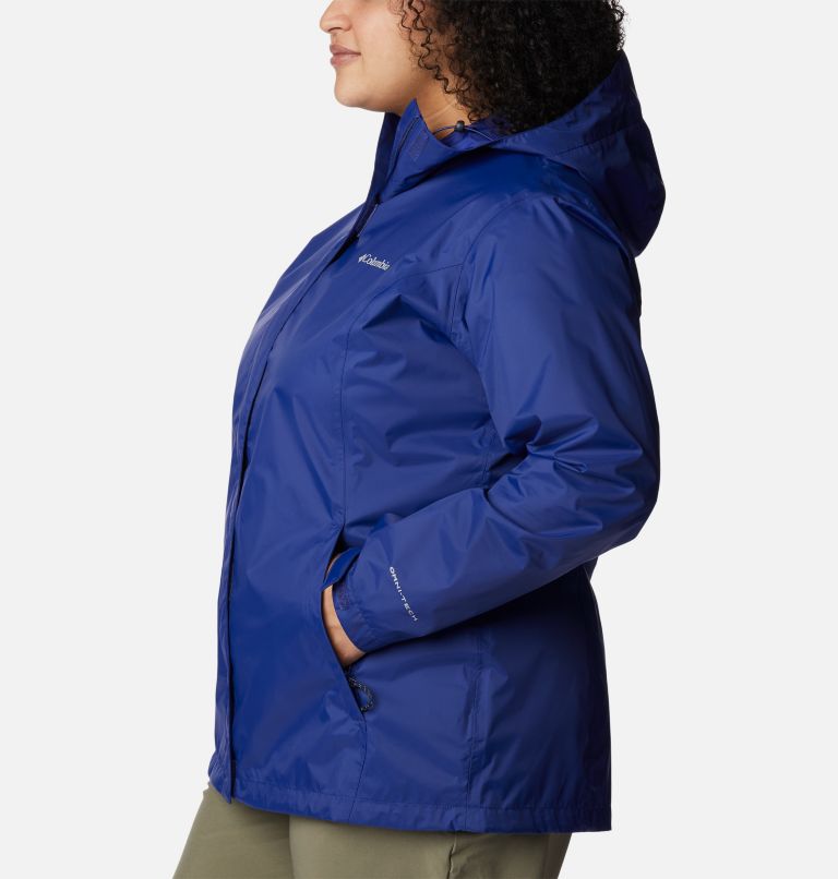 Plus size rain jacket on sale columbia