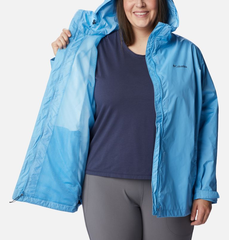 Thumbnail: Women’s Arcadia II Rain Jacket - Plus Size, Color: Vista Blue, image 5