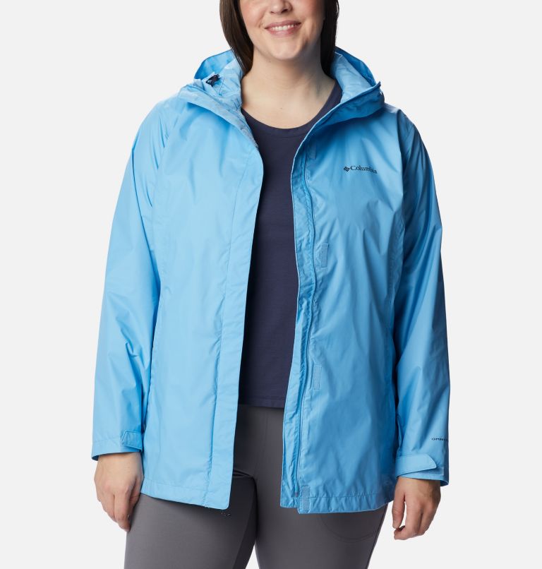 Thumbnail: Women’s Arcadia II Rain Jacket - Plus Size, Color: Vista Blue, image 8