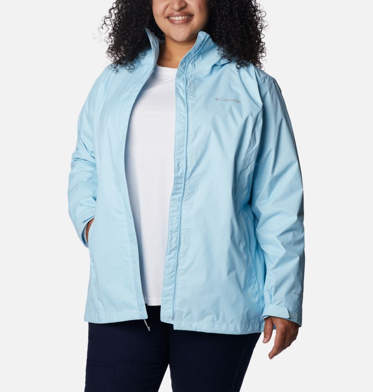 Thumbnail: Women’s Arcadia II Rain Jacket - Plus Size, Color: Spring Blue, image 8