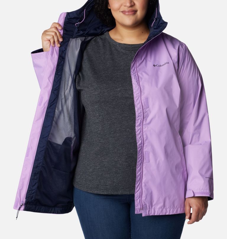 Thumbnail: Women’s Arcadia II Rain Jacket - Plus Size, Color: Gumdrop, image 5