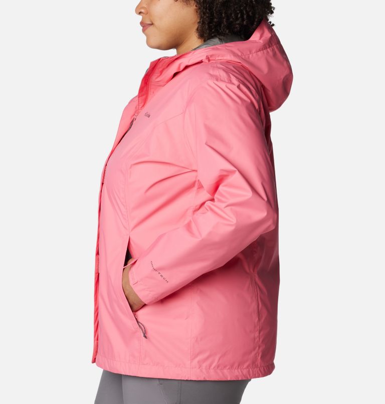 Women’s Arcadia II Rain Jacket - Plus Size, Color: Camellia Rose, image 3