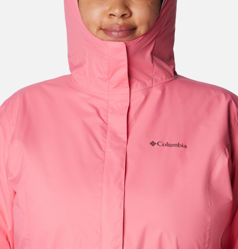 Women’s Arcadia II Rain Jacket - Plus Size, Color: Camellia Rose, image 4