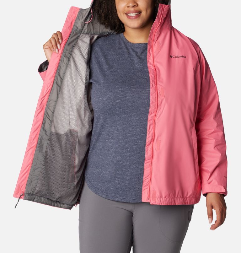 Women’s Arcadia II Rain Jacket - Plus Size, Color: Camellia Rose, image 5