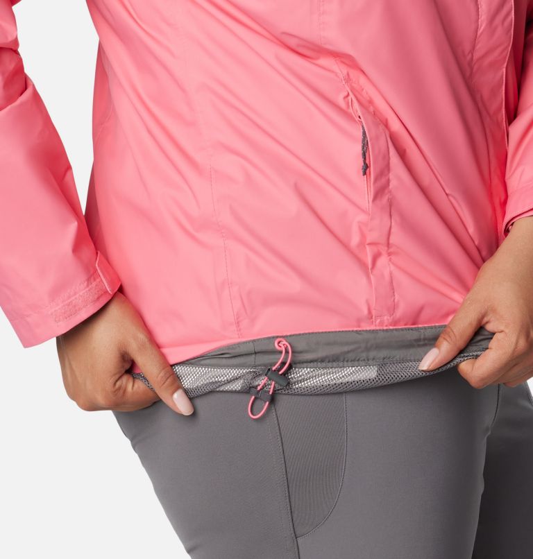 Women’s Arcadia II Rain Jacket - Plus Size, Color: Camellia Rose, image 6
