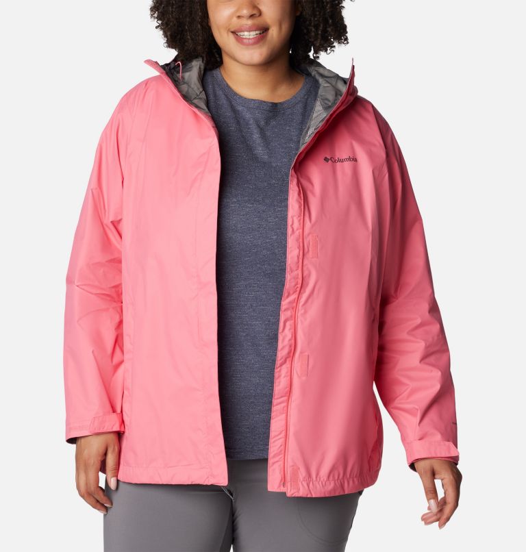 Women’s Arcadia II Rain Jacket - Plus Size, Color: Camellia Rose, image 8