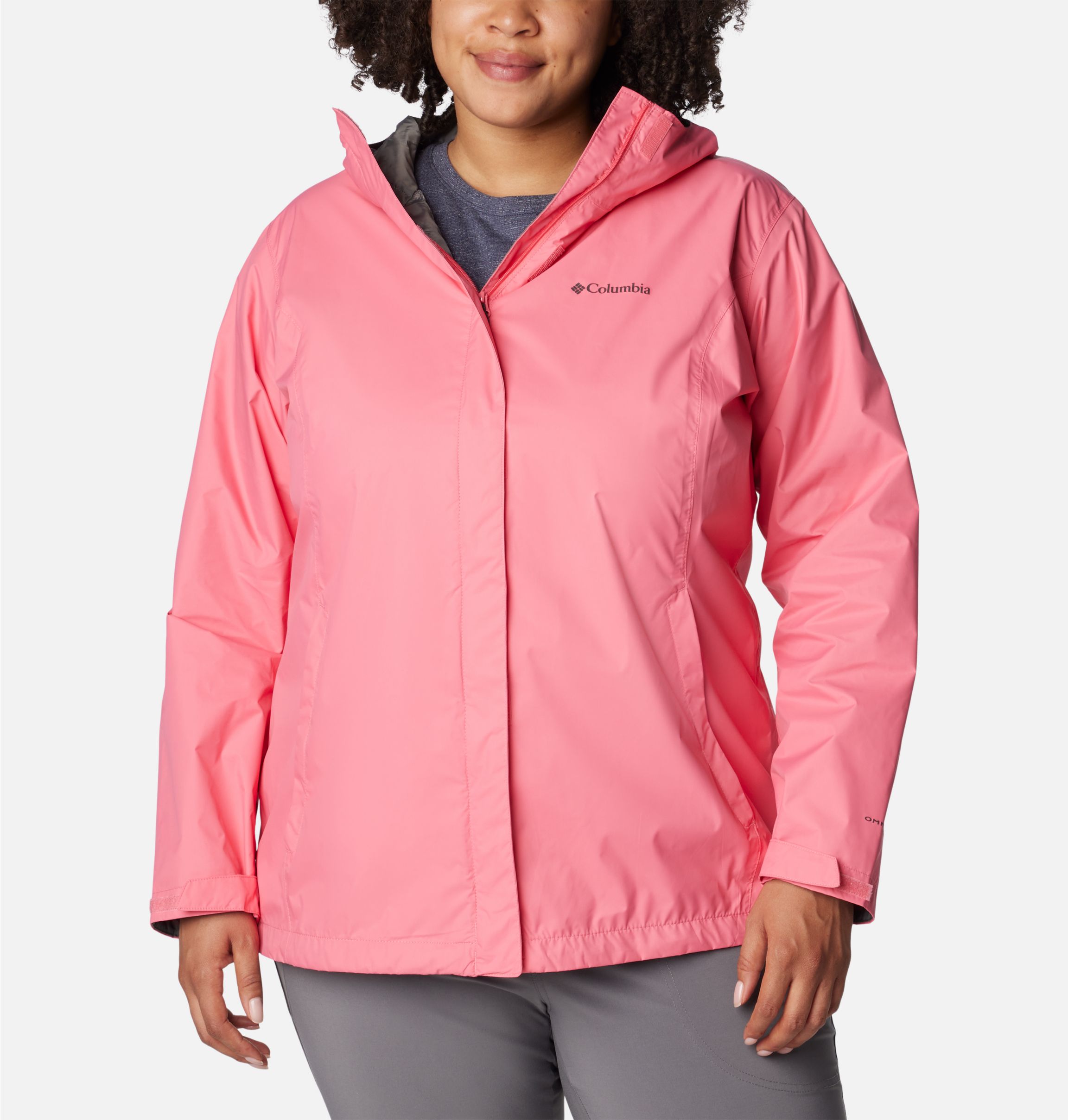 Columbia women's arcadia ii waterproof breathable jacket with packable sales hood