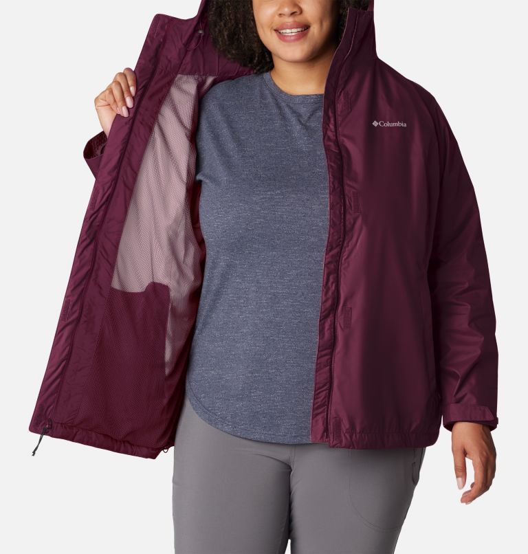 Thumbnail: Women’s Arcadia II Rain Jacket - Plus Size, Color: Marionberry, image 4