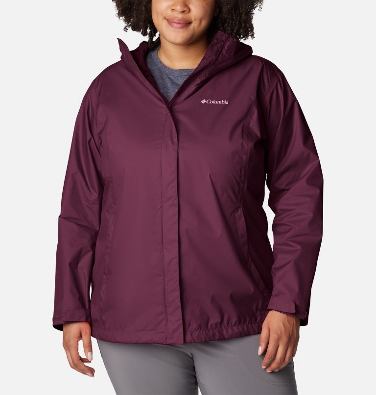 Thumbnail: Women’s Arcadia II Rain Jacket - Plus Size, Color: Marionberry, image 1