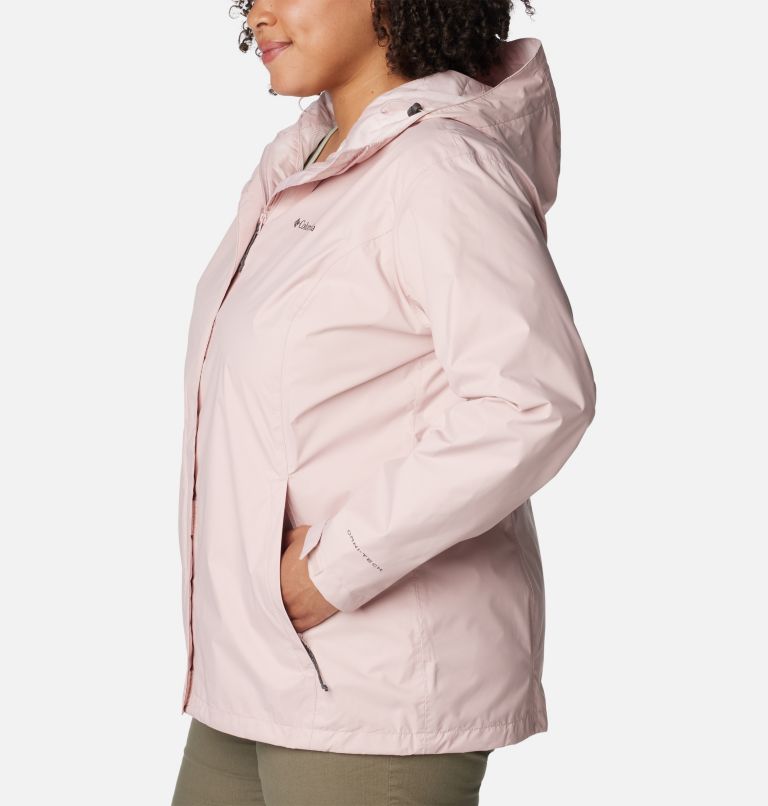 Women’s Arcadia II Rain Jacket - Plus Size, Color: Dusty Pink, image 3