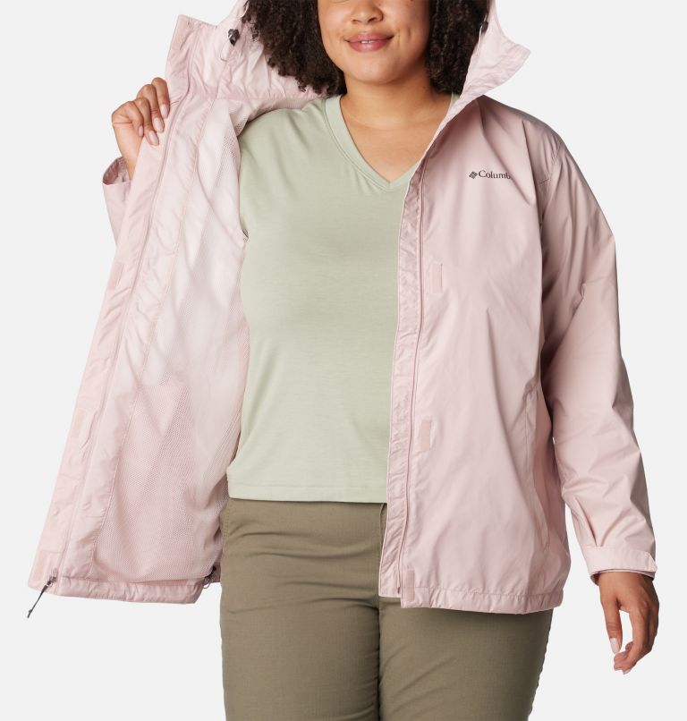 Women’s Arcadia II Rain Jacket - Plus Size, Color: Dusty Pink, image 5