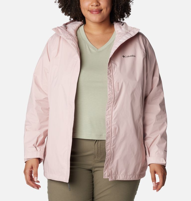 Women’s Arcadia II Rain Jacket - Plus Size, Color: Dusty Pink, image 8
