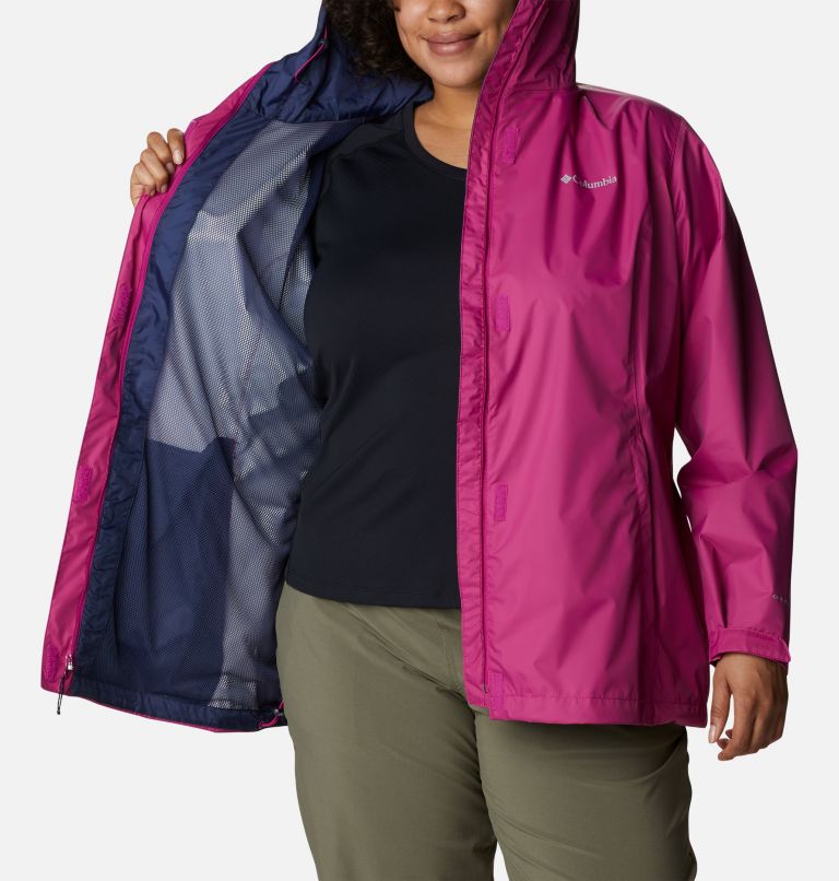 Plus size columbia rain to outlet fame hooded rain jacket