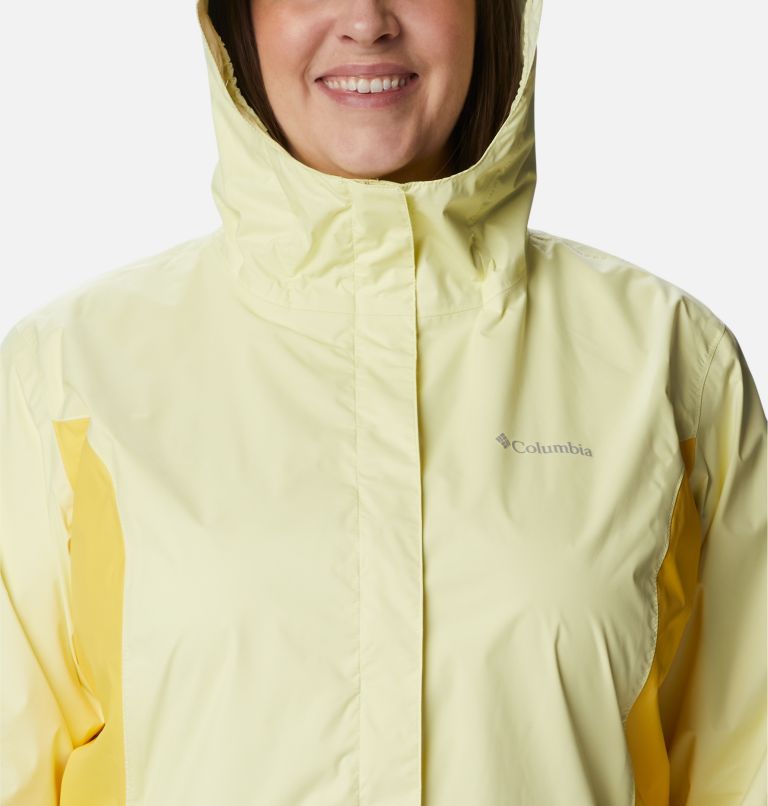 Thumbnail: Women’s Arcadia II Rain Jacket - Plus Size, Color: Endive, Sun Glow, image 4