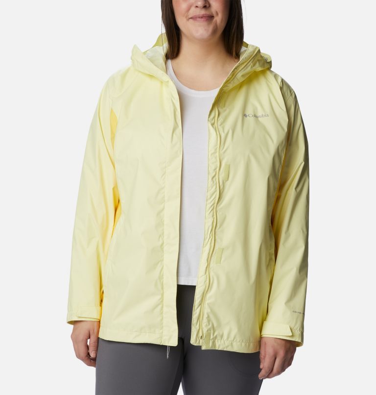 Thumbnail: Women’s Arcadia II Rain Jacket - Plus Size, Color: Endive, Sun Glow, image 8