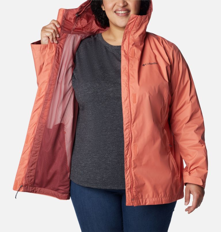 Women’s Arcadia II Rain Jacket - Plus Size, Color: Faded Peach, image 5
