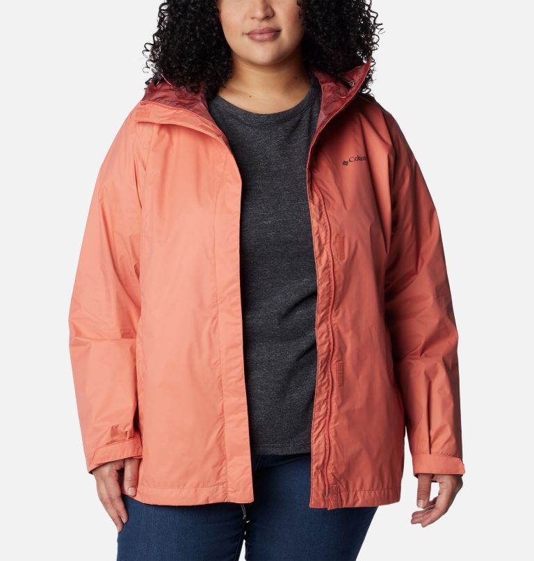 Thumbnail: Women’s Arcadia II Rain Jacket - Plus Size, Color: Faded Peach, image 8