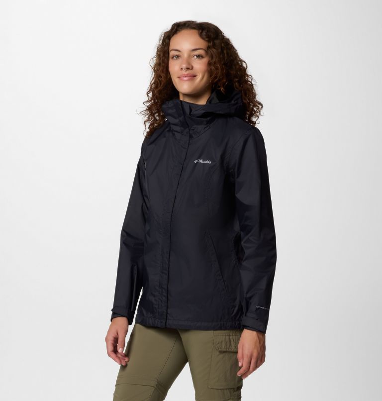 Women’s Arcadia II Rain Jacket, Color: Black, image 3