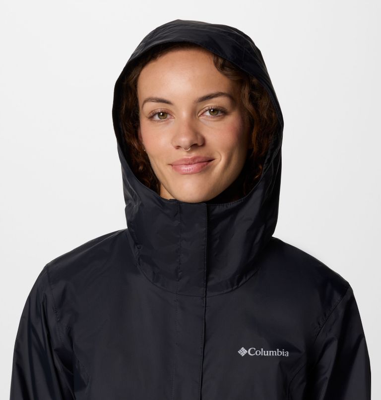 Women’s Arcadia II Rain Jacket, Color: Black, image 4
