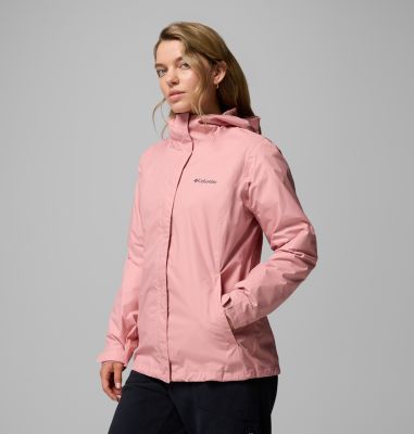 Women’s Arcadia II Rain Jacket, Color: Eraser Pink, image 4