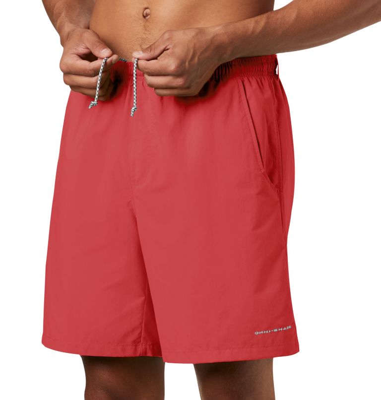 Men’s PFG Backcast III Water Shorts, Color: Sunset Red, image 3