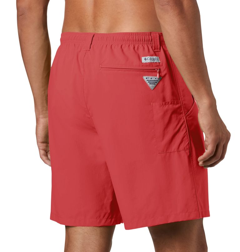 Men’s PFG Backcast III Water Shorts, Color: Sunset Red, image 5