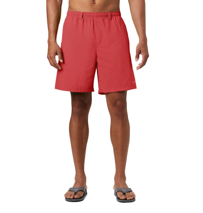 Men's PFG Backcast III Water Shorts, Color: Sunset Red, image 1