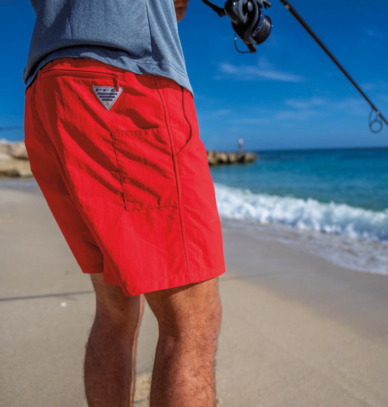 Men’s PFG Backcast III Water Shorts, Color: Red Spark, image 7