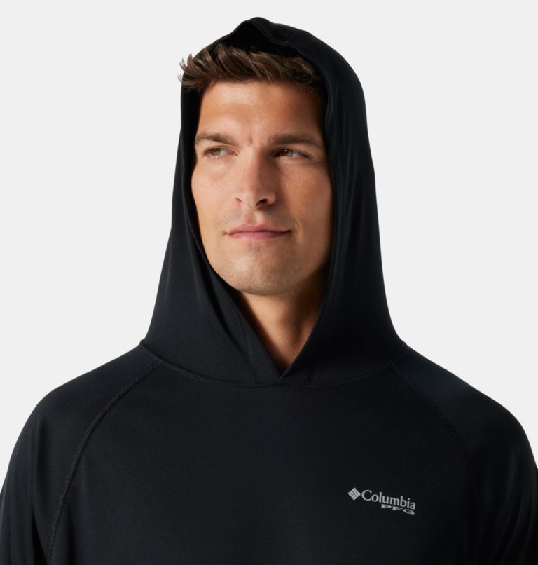 Columbia Men's PFG Terminal Tackle Hoodie - Black, Cool Grey Logo