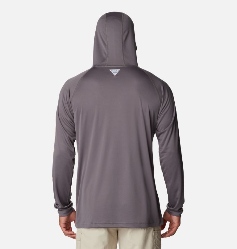Men’s PFG Terminal Tackle Hoodie, Color: City Grey, Cocoa Butter Logo, image 2