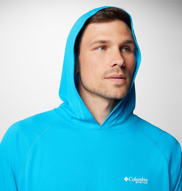 Sweat Columbia PFG Terminal Tackle Homme - 1X Bleu Vif - Manches Longues - Occasion