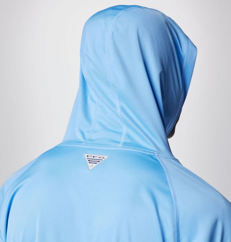 Men's PFG Terminal Tackle Hoodie, Color: White Cap, White Logo, image 6