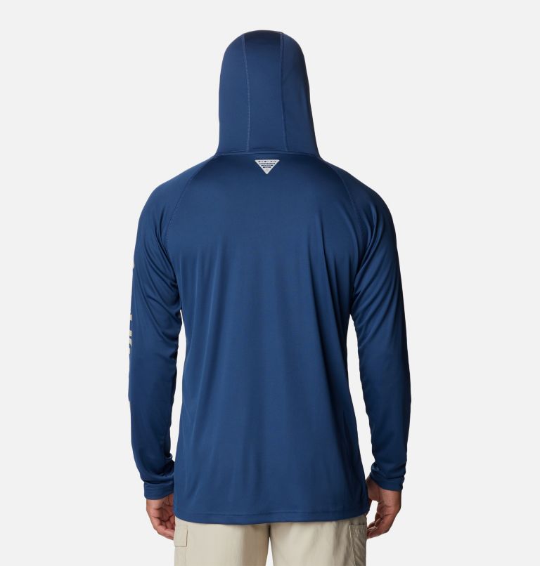 Men’s PFG Terminal Tackle Hoodie, Color: Carbon, Ancient Fossil Logo, image 2