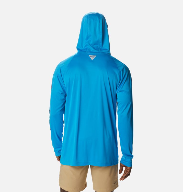 Men's PFG Terminal Tackle Hoodie - Big, Color: Compass Blue, Carbon Logo, image 2