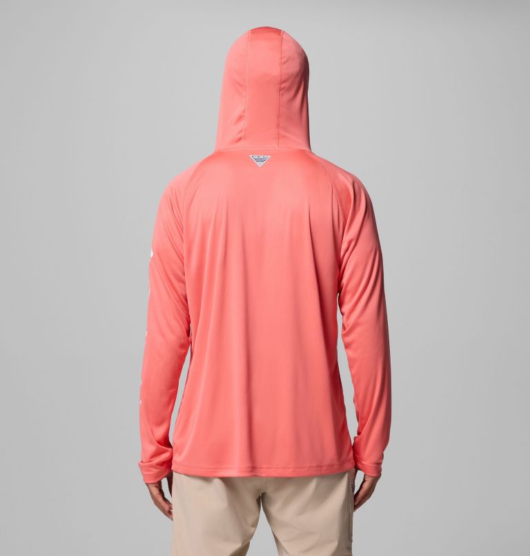 Men's PFG Terminal Tackle Hoodie, Color: Melonade, White Logo, image 3