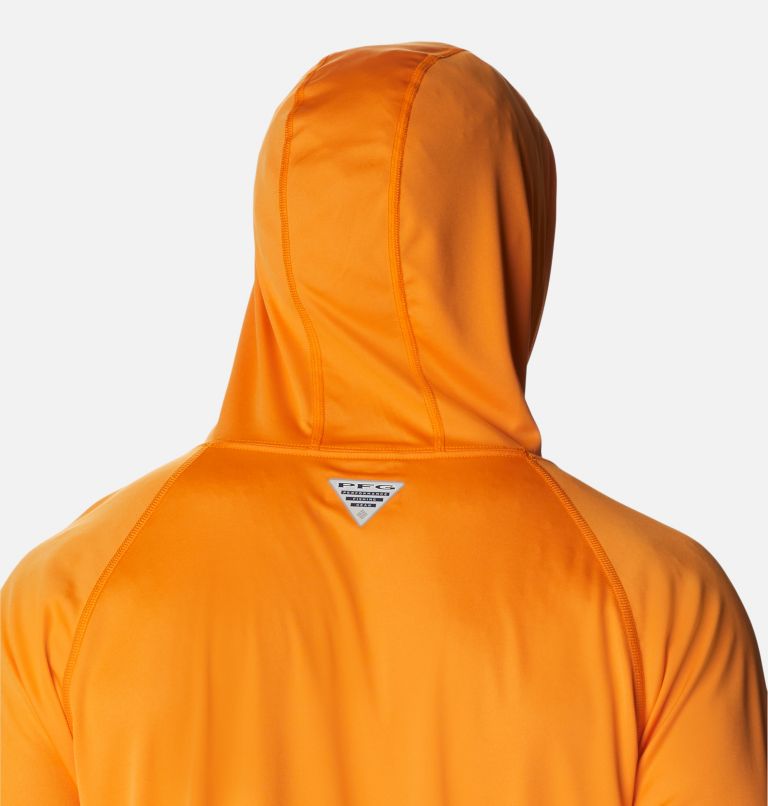 Thumbnail: Men’s PFG Terminal Tackle Hoodie, Color: Orange Blast, Black Logo, image 5