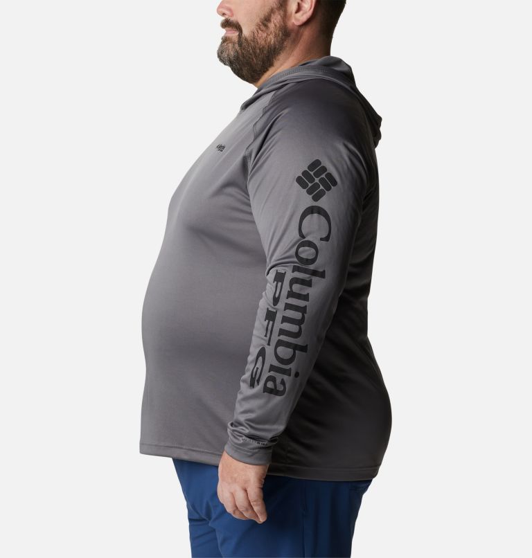Men’s PFG Terminal Tackle Hoodie - Big, Color: City Grey, Black Logo, image 3