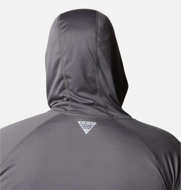 Men's PFG Terminal Tackle Hoodie - Big, Color: City Grey, Black Logo, image 5