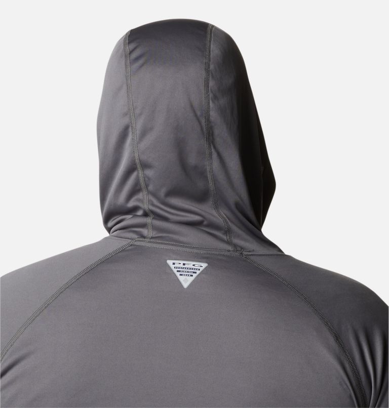 Men’s PFG Terminal Tackle Hoodie - Big, Color: City Grey, Black Logo, image 5