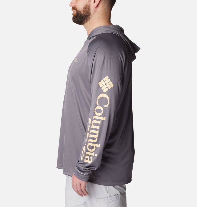 Chandail à capuchon PFG Terminal Tackle pour homme - Tailles Fortes, Color: City Grey, Cocoa Butter Logo, image 3