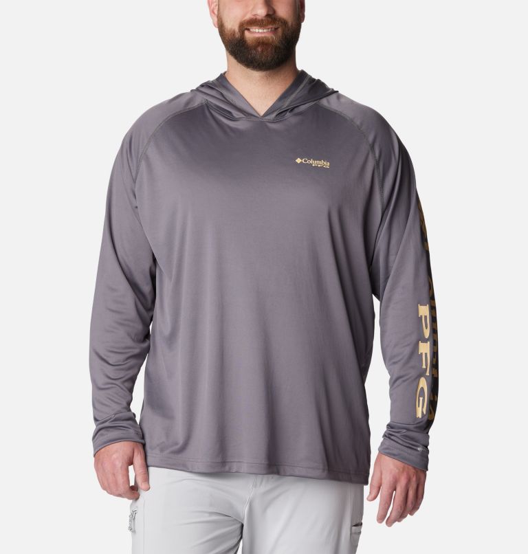 Chandail à capuchon PFG Terminal Tackle pour homme - Tailles Fortes, Color: City Grey, Cocoa Butter Logo, image 1