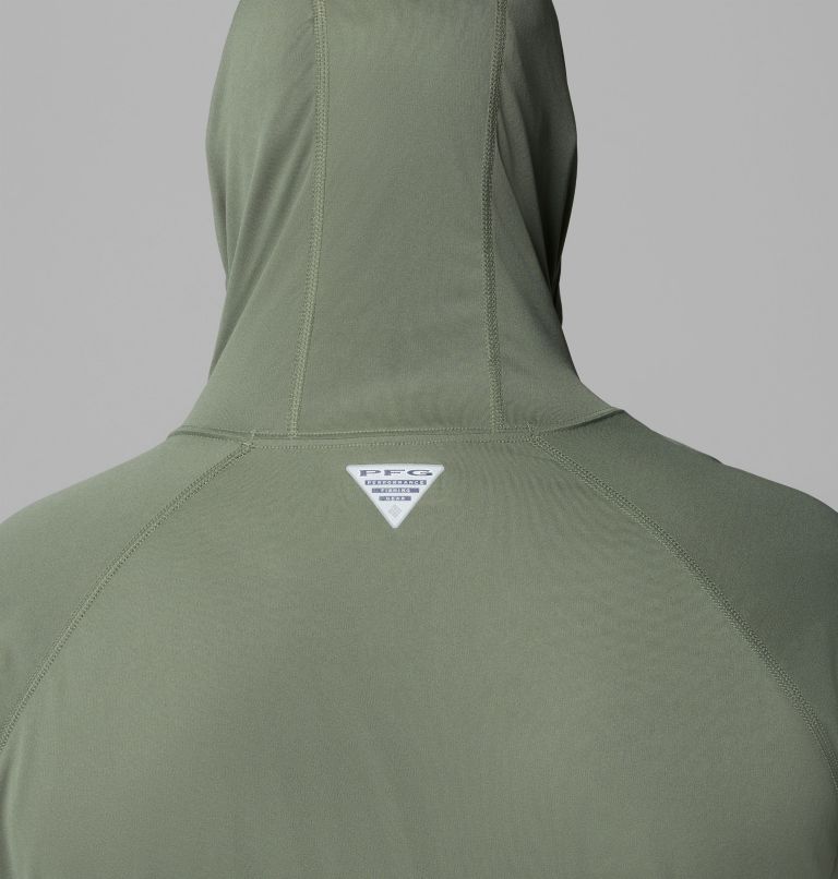 Men's PFG Terminal Tackle Hoodie - Big, Color: Cypress, Dark Stone Logo, image 6