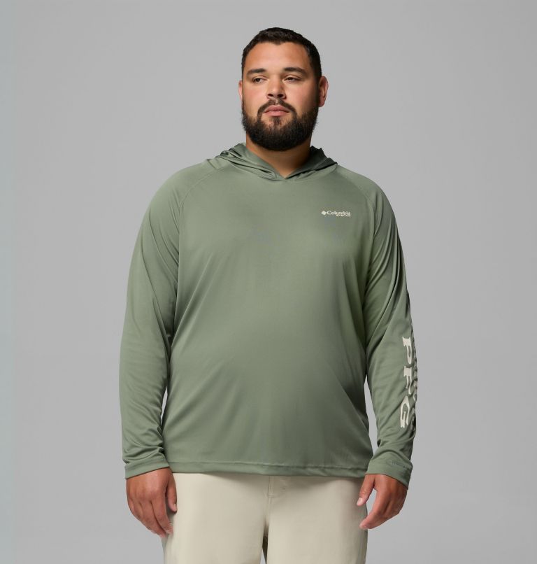 Men's PFG Terminal Tackle Hoodie - Big, Color: Cypress, Dark Stone Logo, image 1