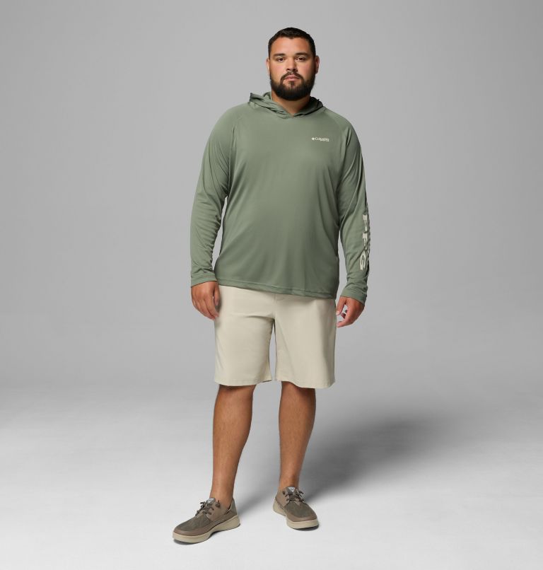 Men's PFG Terminal Tackle Hoodie - Big, Color: Cypress, Dark Stone Logo, image 2