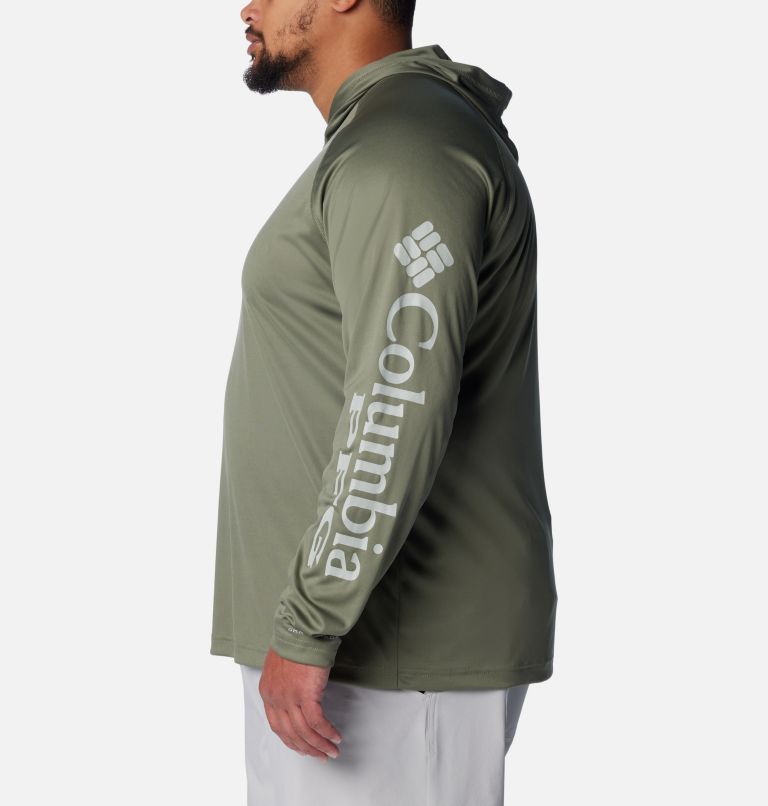 Men's PFG Terminal Tackle Hoodie - Big, Color: Cypress, Cool Grey Logo, image 3
