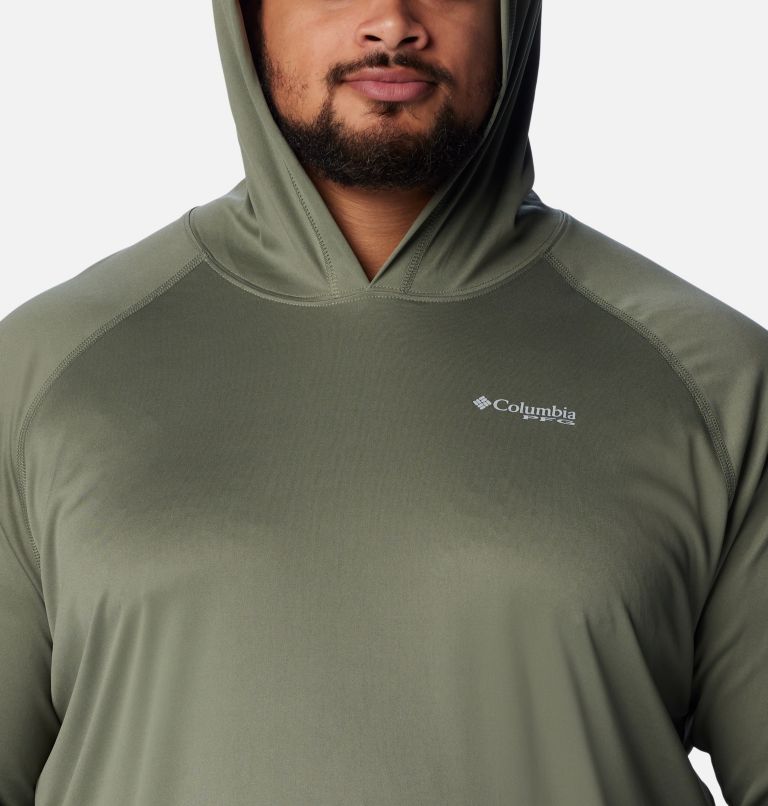 Men's PFG Terminal Tackle Hoodie - Big, Color: Cypress, Cool Grey Logo, image 4