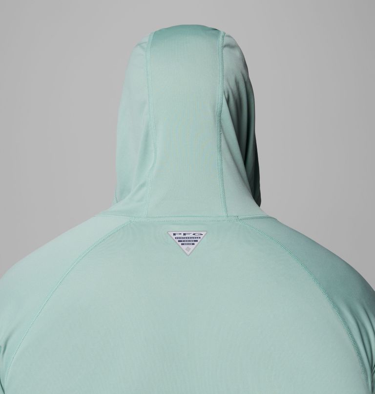 Men's PFG Terminal Tackle Hoodie - Big, Color: Misty Jade, Shark Logo, image 6