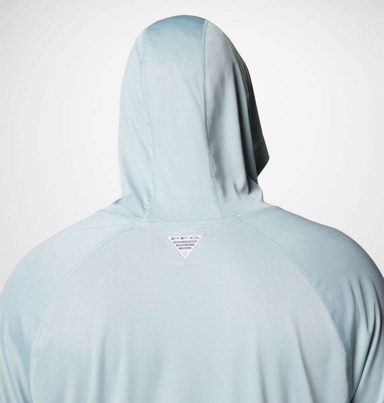 Men's PFG Terminal Tackle Hoodie - Big, Color: Crushed Blue, Faded Peach Logo, image 6